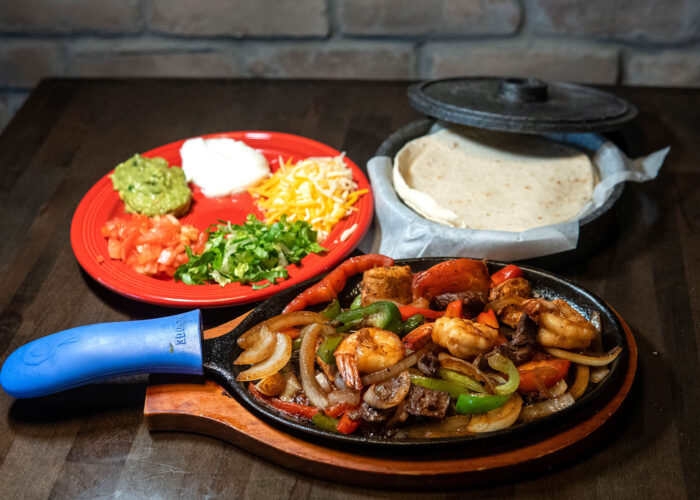 Beef And Shrimp Fajitas With Fixings