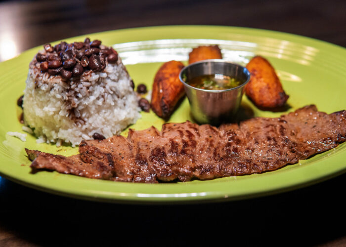 Palomilla Steak With Rice And Beans